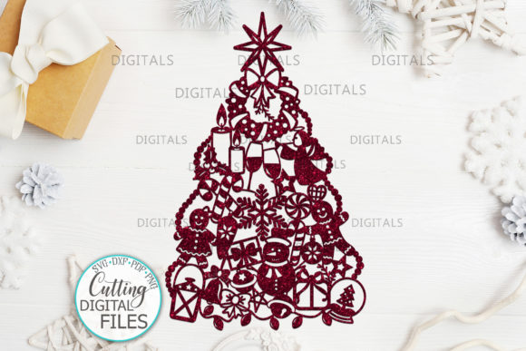 Assorted Christmas Tree Decoration: Graphics for Crafts