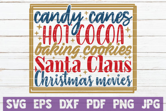 Candy Canes Hot Cocoa Christmas Graphics for Crafts