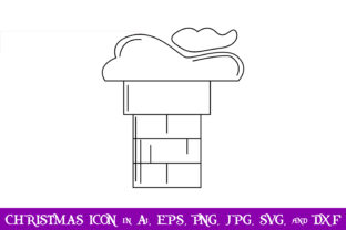 Chimney Christmas Icon: Graphics for Holiday Branding