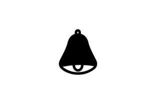 Christmas Bell Glyph Vector Icon: A Versatile Graphic for Branding