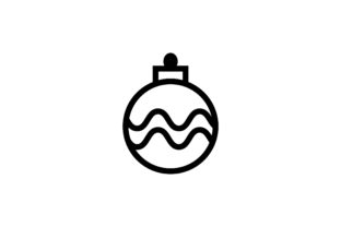 Christmas Bulb Line Art Vector Icon: Graphics Review