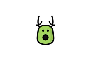 Christmas Deer Filled Outline Icon: A Festive Embroidery Choice