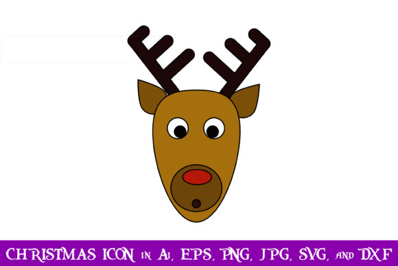 Christmas Deer Icon: A Versatile Graphic for Seasonal Branding