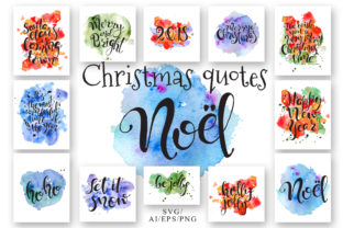 Christmas Quotes Hand Drawing Lettering for Graphics & Crafts