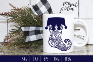 Christmas Stocking Mandala Zentangle Graphics for Crafts