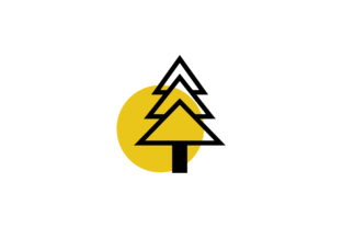 Christmas Tree Modern Vector Icon: A Versatile Graphics Asset