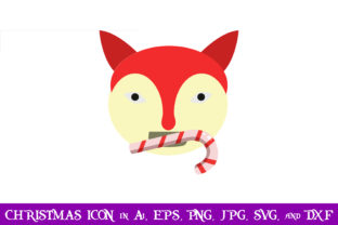 Fox Christmas Icon: A Charming Graphics Addition for Holiday Content
