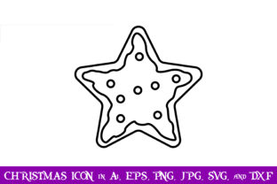 Gingerbread Star Christmas Icon for Brand Graphics