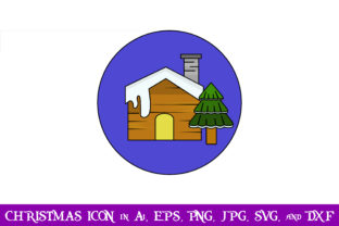 House Outline Christmas Icon in Purple Circle Review
